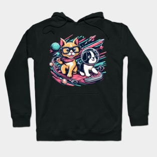 Cosmic Adventures - Cat Duo Hoodie